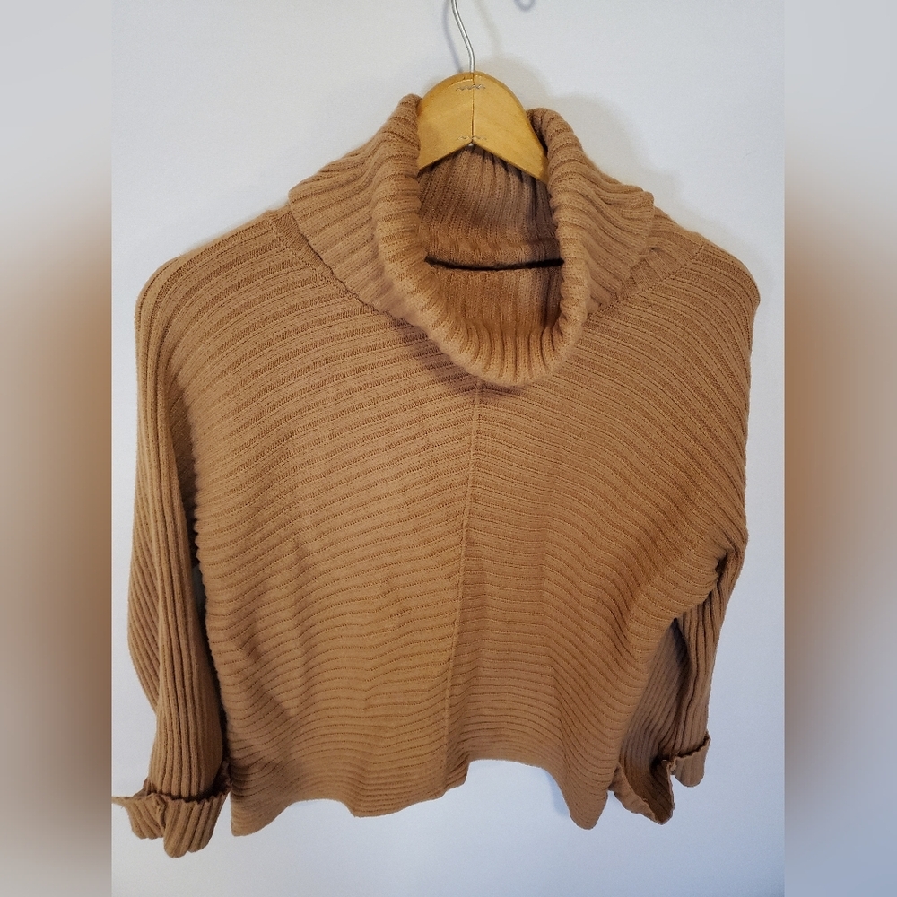 Cozy Tan Turtleneck Sweater